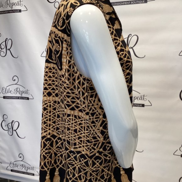 EMANUEL UNGARO TASSEL PRINT SZ 4 BLOUSE - Picture 5 of 6